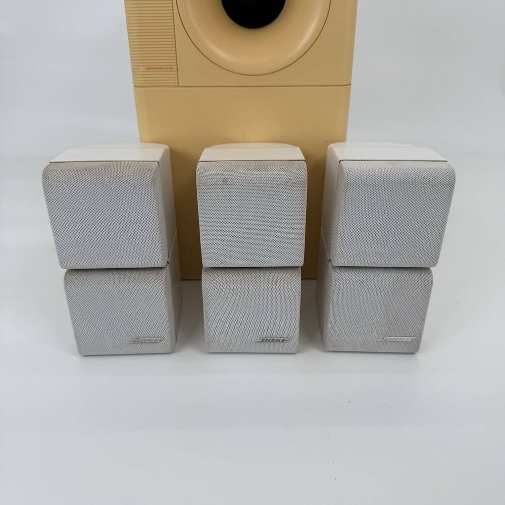 Bose Acoustimass 7 Speaker System With 3 Double Cube Speakers Tested Working - Picture 3 of 11